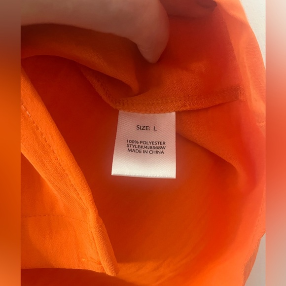Oversized orange Button down blouse from Fashion Nova - Picture 8 of 11